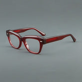 Wood Acetate Oval Retro Glasses Frame